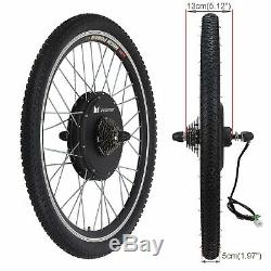 1000W Electric Bicycle Conversion Kit Rear Wheel E Bike Hub Motor LCD Meter 26