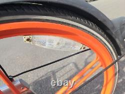 10 x MoBike Orange/Silver City Bicycle Puncture Proof Tyres Paddle Bikes Joblot