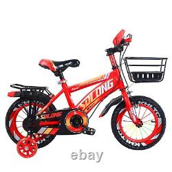12/14/16inch Kids Bike Boys Red Bicycle Children Cycling Removable Stabilisers