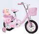 12/14/16inch Kids Bike Children Girl Pink Bicycle Cycling Removable Stabiliser