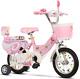 12/14/16inch Kids Bike Children Girls Pink Bicycle Cycling Removable Stabilisers
