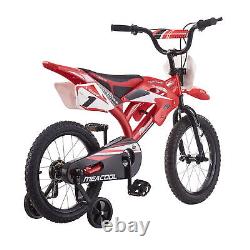 12/16 inch Kids Moto Bike Boys Girls Bicycle Cycling with Removable Stabilisers