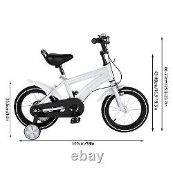 14 Children's Bicycle Child Training Bike with Handbrake & Removable Wheels UK