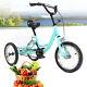 14'' Tricycle Single Speed 3-wheel Bicycle Bike For Kids With Rear Shopping Basket