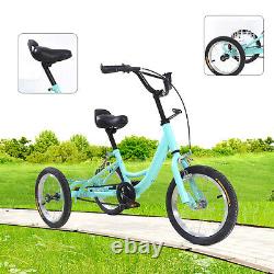 14'' Tricycle Single Speed 3-Wheel Bicycle Bike for Kids with Rear Shopping Basket