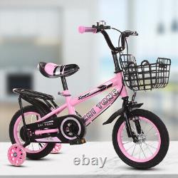 14inch Kids Bike Bicycle Children Boys Cycling Removable Stabilisers Pink j D4P0