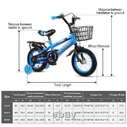 14inch Kids Bike Bicycle Children Boys Girl Cycling Removable Stabilisers a Q1H1