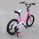 16 Inch Children Bicycle For Girls Stabilisers Camping Kids Bike Gift Pink New