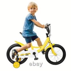 16 Kids Bike Yellow Bicycle Height Adjustable For 5-8 years old Boys Girls