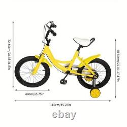 16 Kids Bike Yellow Bicycle Height Adjustable For 5-8 years old Boys Girls