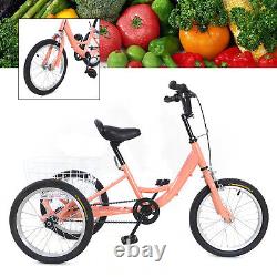 16'' Kids Tricycle Single Speed 3 Wheel Bike Tricycle with Shopping Basket NEW