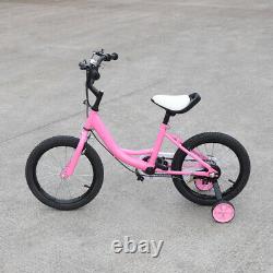 16 inch Girl's Kids Children Bike Bicycle Cyclings Pink With Auxiliary Wheel