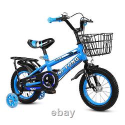 16 inch Kids Bike Bicycle Children Boys Blue Cycling Removable Stabiliser a U1Y4