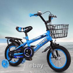 16 inch Kids Bike Bicycle Children Boys Blue Cycling Removable Stabiliser a U1Y4