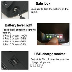 17Ah 48V ebike Battery Electric Bike Battery Pack Lockable with USB Charging Port