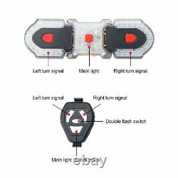 1-4× Bicycle Bike LED Indicator Tail Turn Signal Light Wireless Remote Taillight