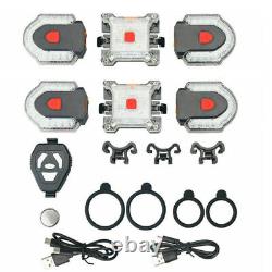 1-4× Bicycle Bike LED Indicator Tail Turn Signal Light Wireless Remote Taillight