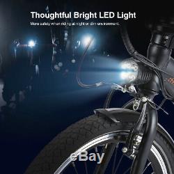 20'' 250W Folding Electric Bike E-bike City Bicycle 25km/h 7 Speeds 36V 10Ah LED
