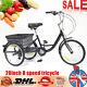20'' 8 Speed Cruise Trike Bicycle Adult Tricycle 3-wheel Bike With Shopping Basket