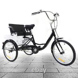 20 Adult Tricycle 3 Wheel Bicycle Trike Bike with Shopping Basket & Child Seat