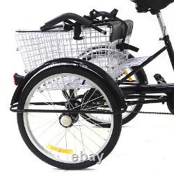 20 Adult Tricycle 3 Wheel Bicycle Trike Bike with Shopping Basket & Child Seat
