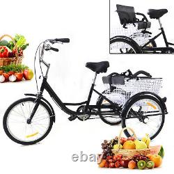 20 Adult Tricycle 3 Wheel Trike Bike Bicycle withShopping Basket & Child Seat New