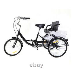 20 Adult Tricycle Three Wheel Trike Bike Bicycle + Shopping Basket & Child Seat