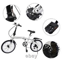 20'' Folding Bicycle Double V brake Urban Foldable City Cycling Bicycle 7 Speed
