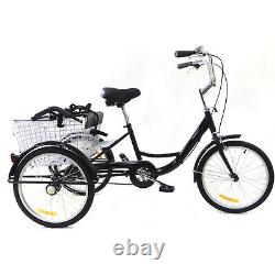 20 Trike Tricycle 3-Wheel Bike Bicycle With Folding Back Basket+Child Seat