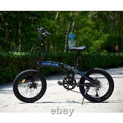 20'' Wheel Unisex Folding Bike 7 Speed Disc Brakes Foldable City Bicycle Gifts