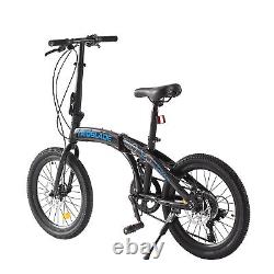 20'' Wheel Unisex Folding Bike 7 Speed Disc Brakes Foldable City Bicycle Gifts