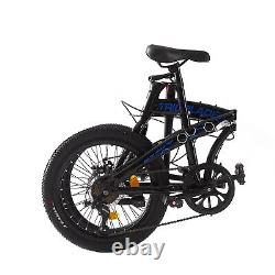 20'' Wheel Unisex Folding Bike 7 Speed Disc Brakes Foldable City Bicycle Gifts