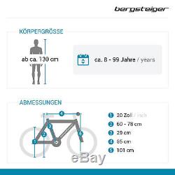 20 Zoll BMX Bergsteiger Tokyo Fat Bike 360°-Rotor-System Freestyle inkl. Pegs