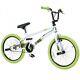 20 Zoll Bmx Bike Fahrrad Freestyle Kinderfahrrad Kind Rad Detox 20 Weiß/grün