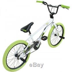 20 Zoll BMX Bike Fahrrad Freestyle Kinderfahrrad Kind Rad deTOX 20 weiß/grün