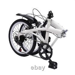 20inch Folding Bike City Bike Heavy for Adult 7-Gear Double V-brake Kick Stand