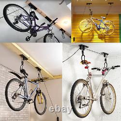 20kg Bike Bicycle Lift Cycle Storage Pulley Hoist Garage Space Saving Stand Rack