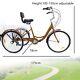 24 6speed Adult Tricycle 3-wheel Trike Cruiser Bicycle Withbasket For Shopping