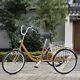24'' Adult Tricycle 3-wheel Bike 6-speed Cruise Trike Bicycle Withbasket & Lamp Uk