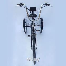 24 Adult Tricycle 6-Speed 3-Wheel Trike Bicycle Bike Cruise + Basket Shopping