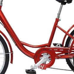 24 Adult Tricycle Bicycle Trike Cruise Bike 3 Wheel 6 Speed Bicycle With Basket