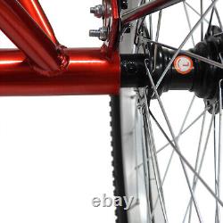 24'' Folding Adult Tricycle 3-Wheel Bike 7 Speed Trike Bicycle with Basket + Back