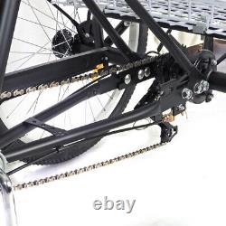 24 Inch 3-wheel Bike Foldable Adult Tricycle 7 Speed Trike Bike Bicycle Withbasket