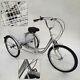 24 Inch Adult Tricycle 6-speed Bicycle Bike Trike Cruise 3 Wheel+basket+lamp Uk