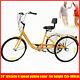 24 Tricycle 3 Wheel 6-speed Adult Bicycle Tricycle Trike Bike With Basket