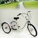 24 Tricycle 6-speed 3 Wheel Bicycle Adult Tricycle Trike Bike With Lamp & Basket