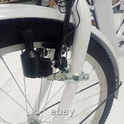 24 Tricycle 6-Speed 3 Wheel Bicycle Adult Tricycle Trike Bike with Lamp & Basket