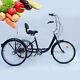 24 Inch Tricycle 6 Speed Adult Trike Bicycle Cruise Cycling Pedal Bike+basket Uk