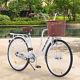 26inch Adult Bike City Bikes Ladie Women Bicycle Vintage With Basket Cycle New