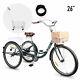 26 Adult Tricycle Trike Cargo Bike Basket Digit Lock British Racing Green Uk